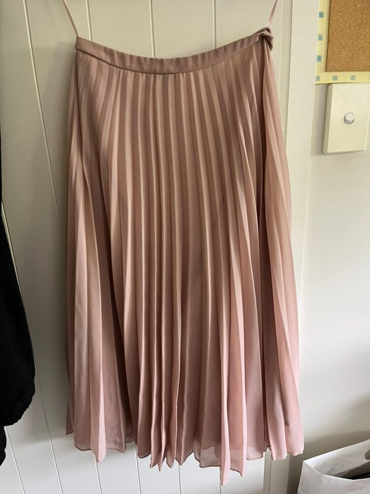 Pink Pleated Chiffon Skirt