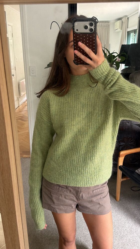Ruby Green Mohair Knit