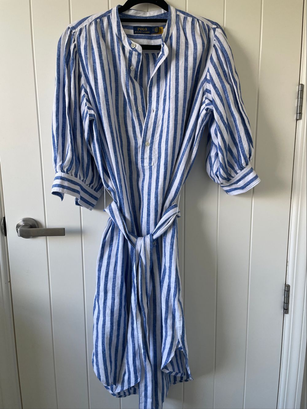 Polo Ralph Lauren Blue White Striped Dress