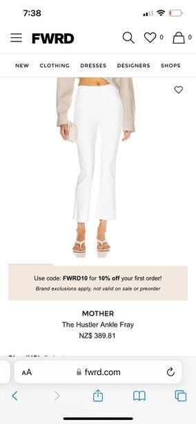 MOTHER The Hustler Ankle Fray