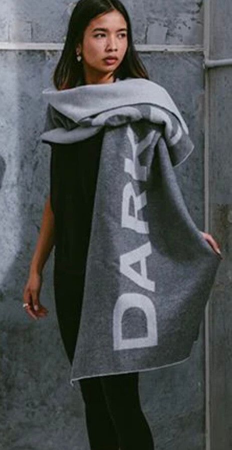 Dark Hamptons Charcoal Grey Scarf