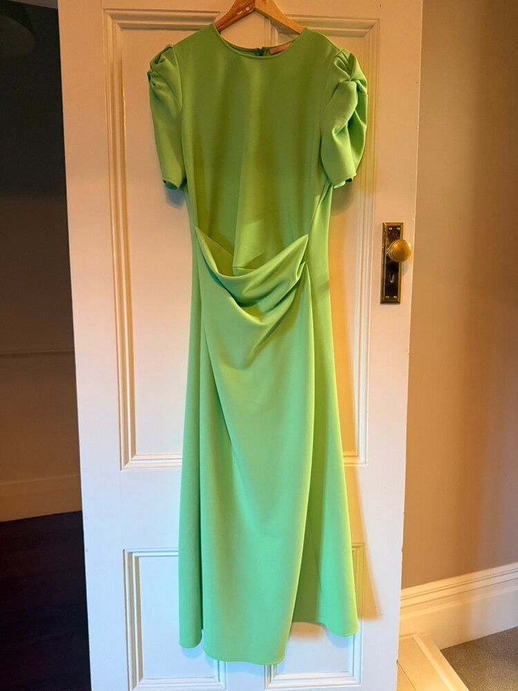 long green tulle dress Green Tulle Long Prom Dress, Off the Shoulder A-Line Evening Party Dre main image 1