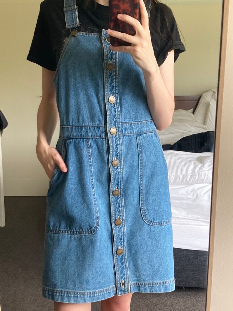 white christmas dresses Denim Crystal Trim Collared Mini Dress – self-portrait-US