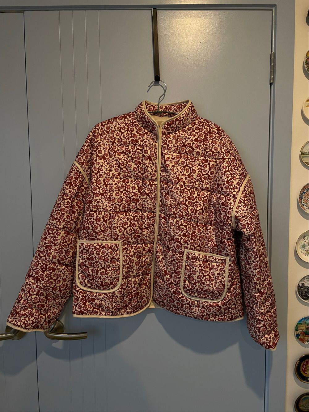 Pink Floral Quilted Jacket