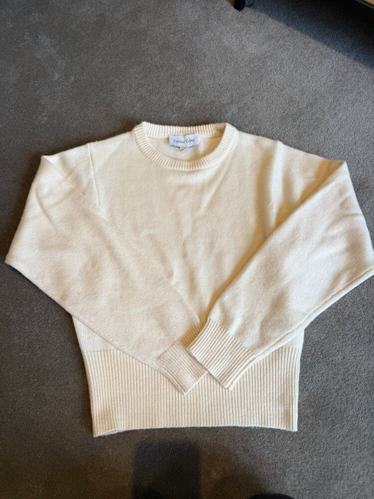Caitlin Crisp Cream Cashmere/Merino Jumper