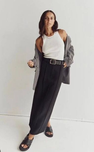 DISSH Rowan Black Midi Skirt