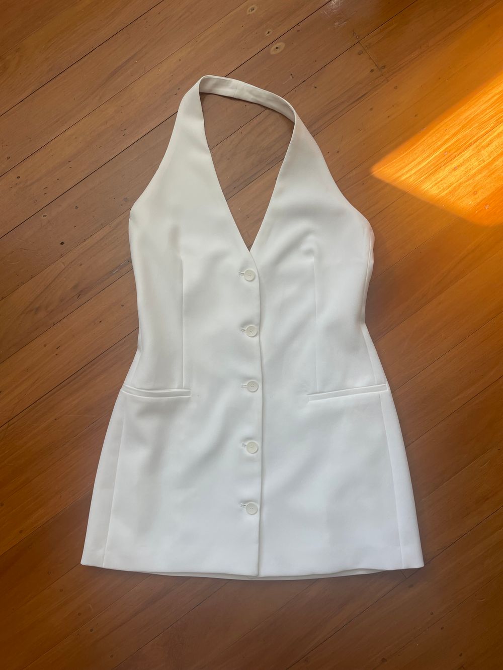 Zara - White Halter Dress on Designer Wardrobe