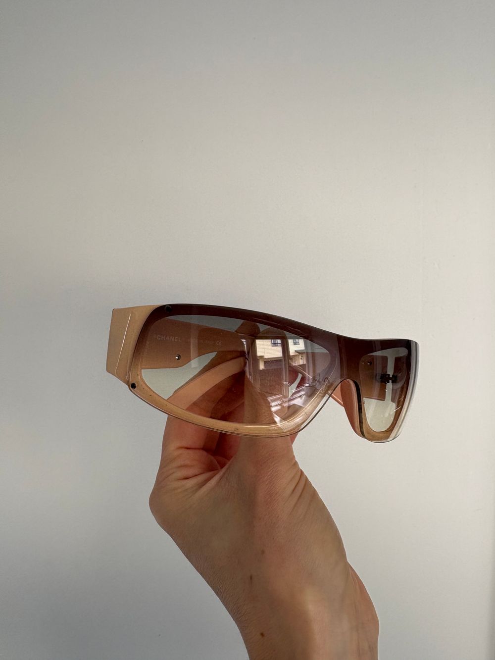 Vintage Chanel gradient shield sunglasses