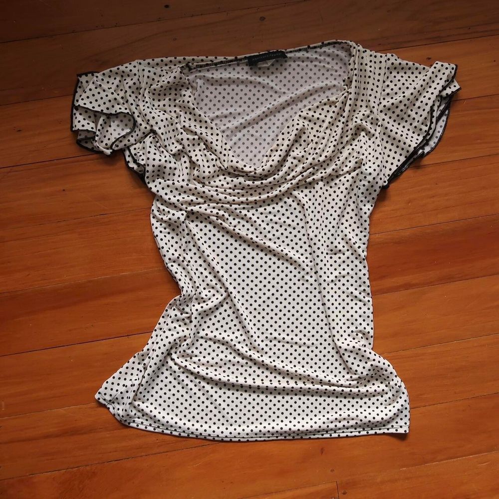 Polka dot slinky top