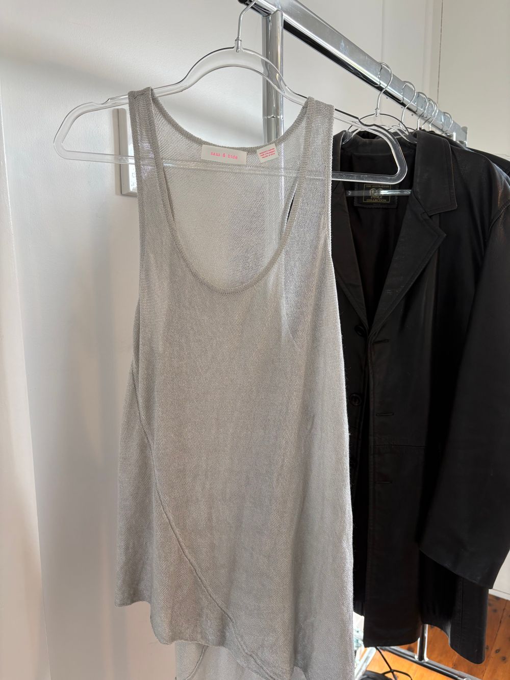 Sass & Bide Metallic Thread Tank
