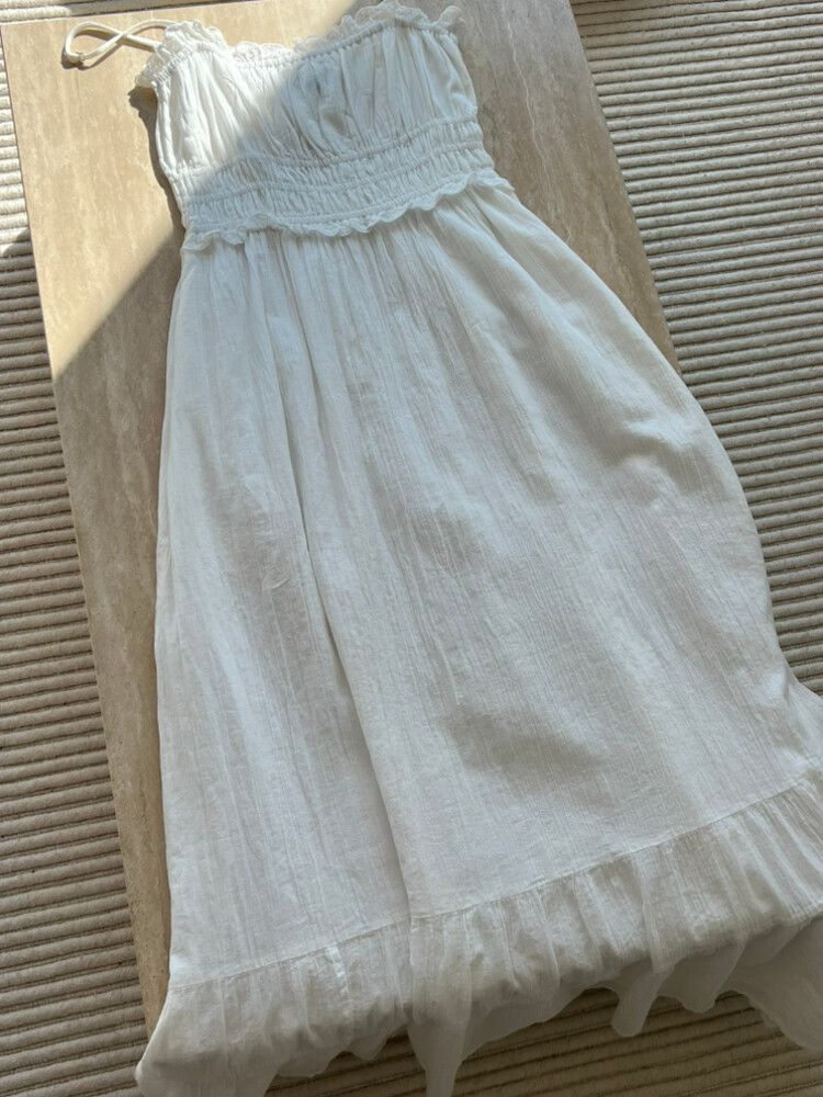 Zara White Cotton Dress