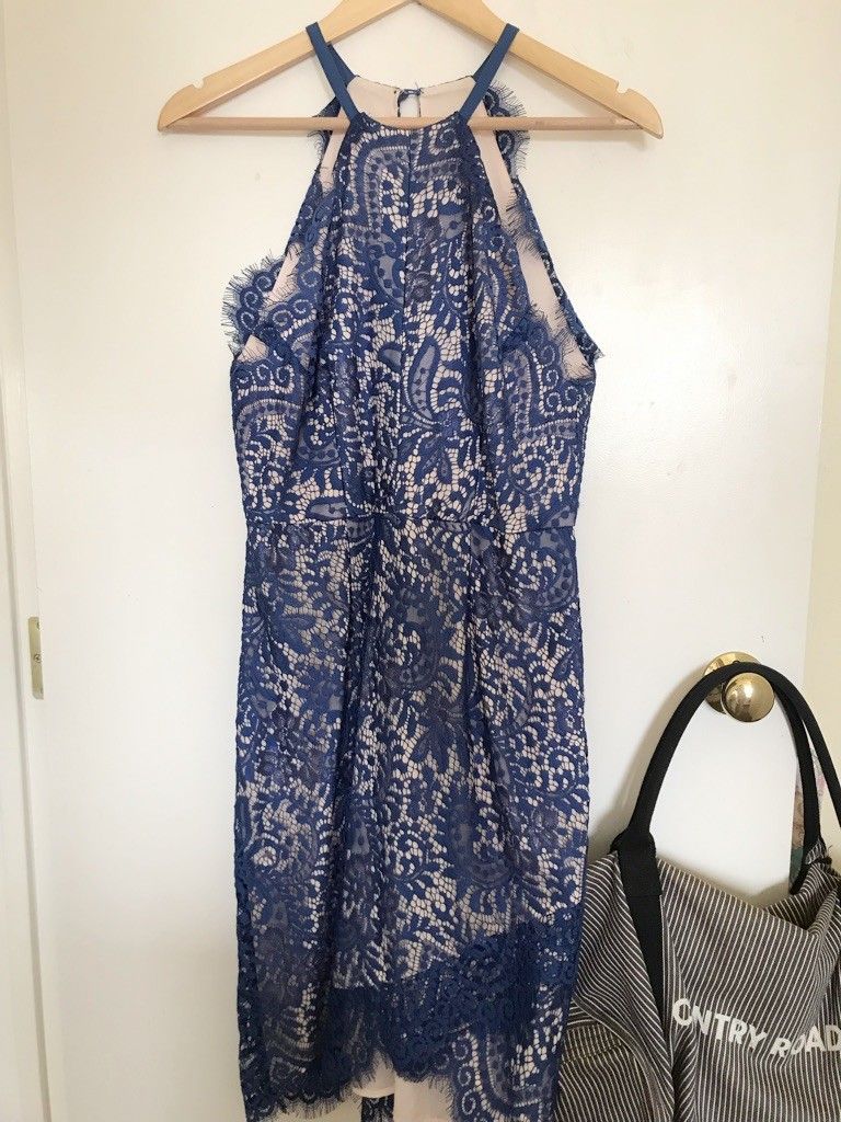 portmans blue lace dress Long Sleeve Maxi Eva Gown in Baby Blue Lace | S main image 1