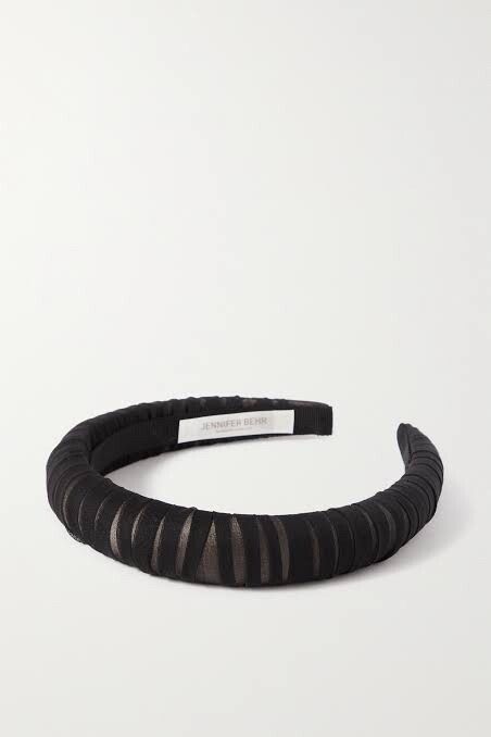 Jennifer Behr Tatiana Black Chiffon Headband
