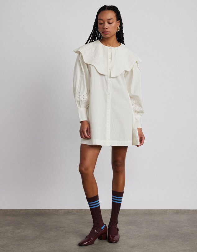 white christmas dresses Damson Madder Fan Fan Midi Dress