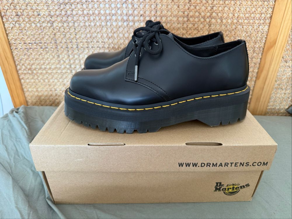 1461 Quad 3 Eye Shoe Smooth Black
