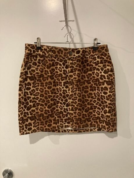 The 1964 Denim Company Brown Leopard Mini Skirt