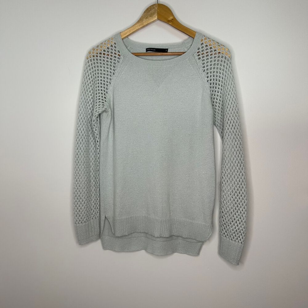 Karen Millen Metallic Knit Jumper – NZ 12 - Wool, Angora, Cashmere Blend