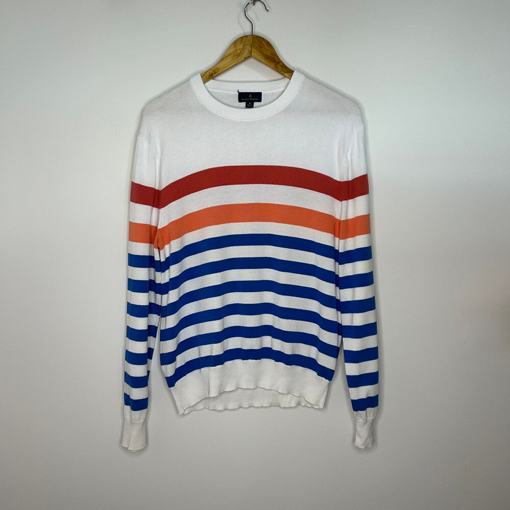 Brooks Brothers Striped Cotton Knit Jumper – Size M