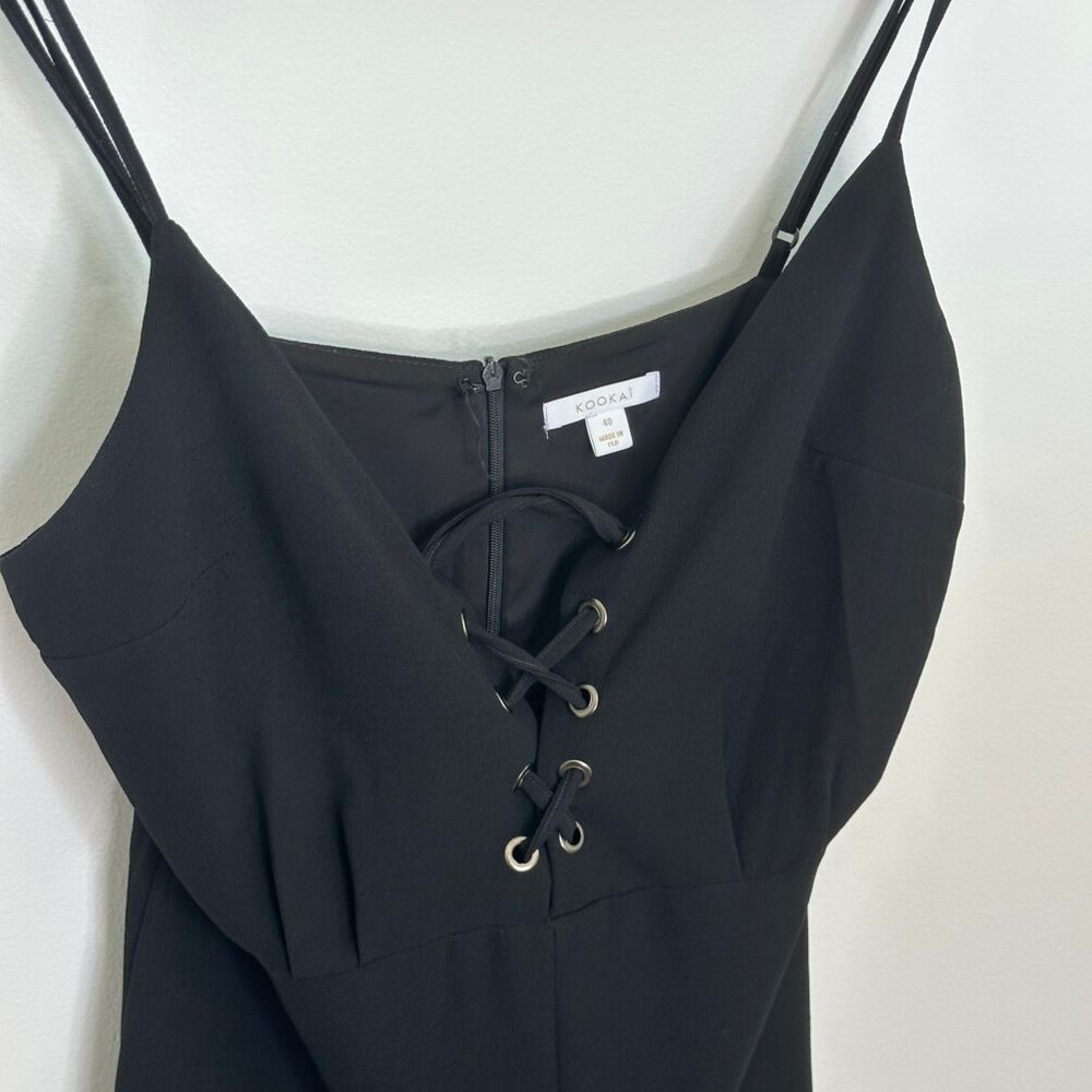 KOOKAÏ Black Lace-Up Playsuit – Size 40