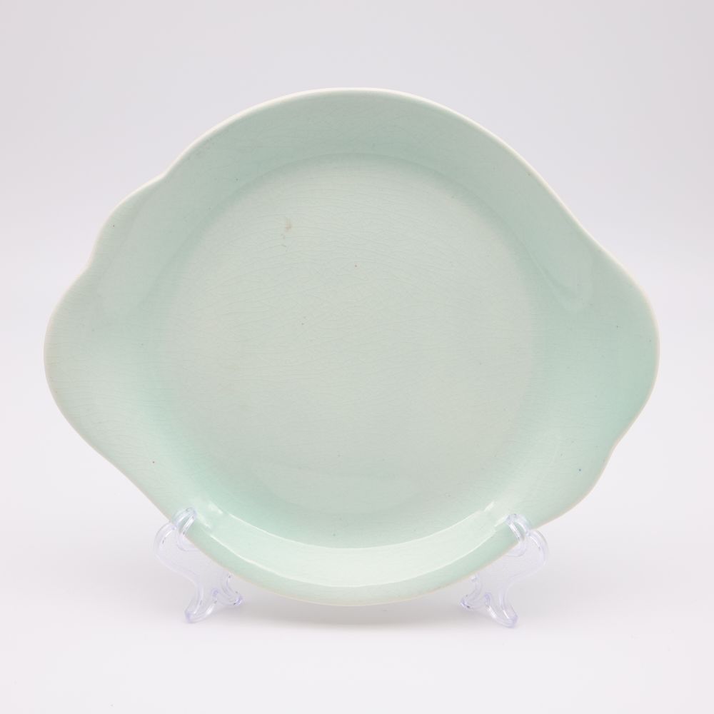 1940s Royal Winton Grimwades Duck Egg Green Cake Plate