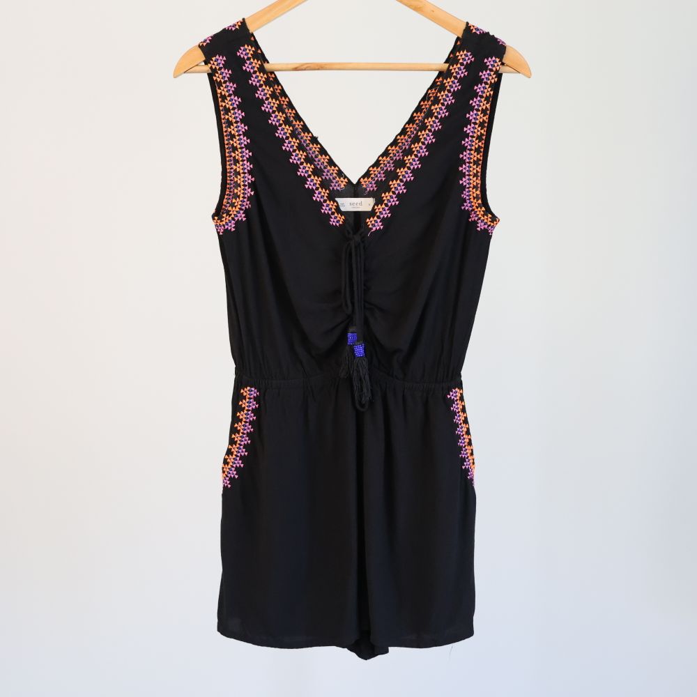 Seed Playsuit Black Size 6