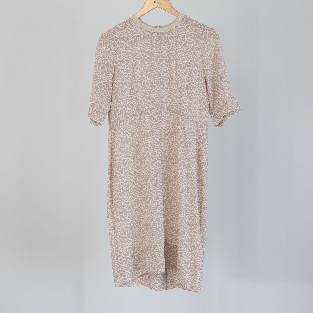 Silk Juliette Hogan T Shirt Dress Leopard Print Size 10
