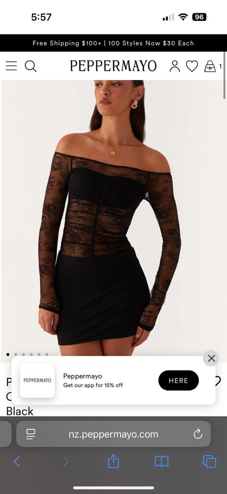 PepperMayo - Peppermayo Black Mini Dress on Designer Wardrobe