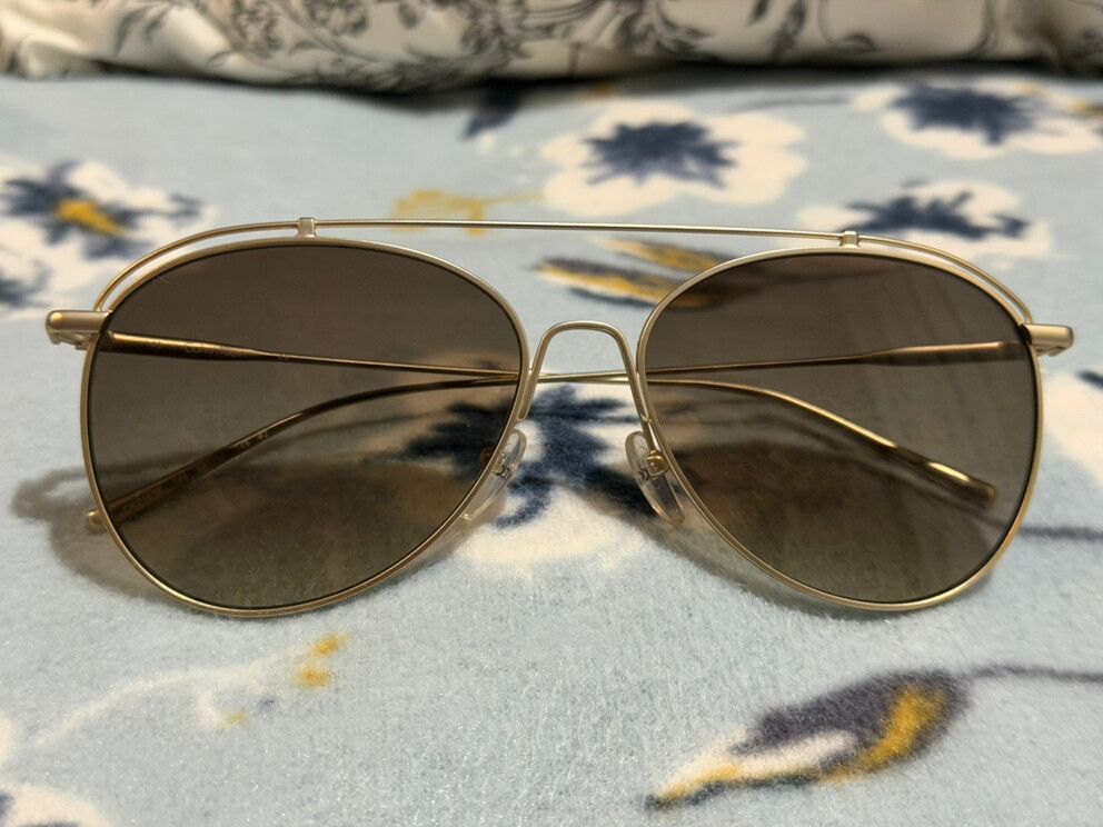 Calvin Klein Gold Aviator Sunglasses