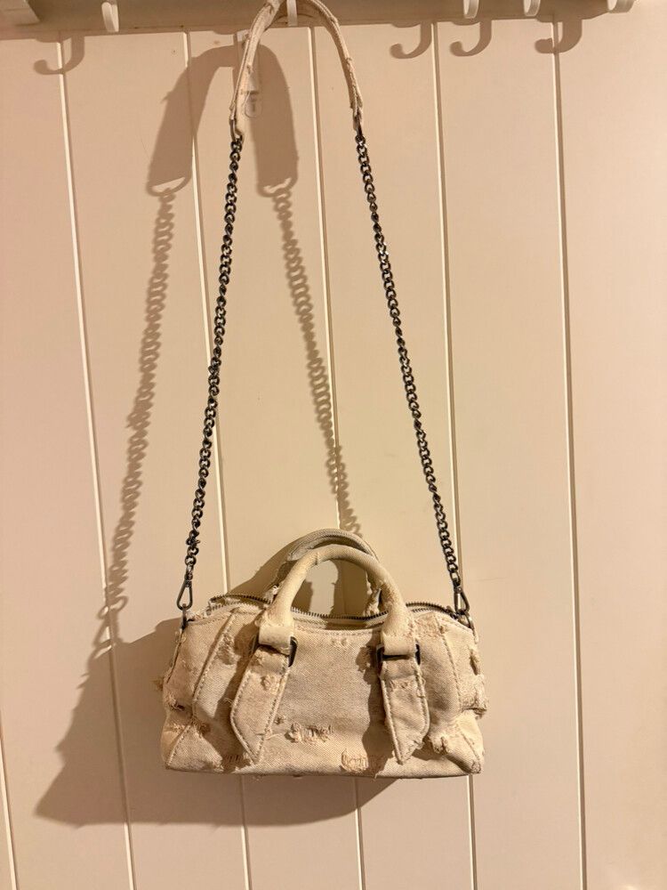 Cream Distressed Mini Bag