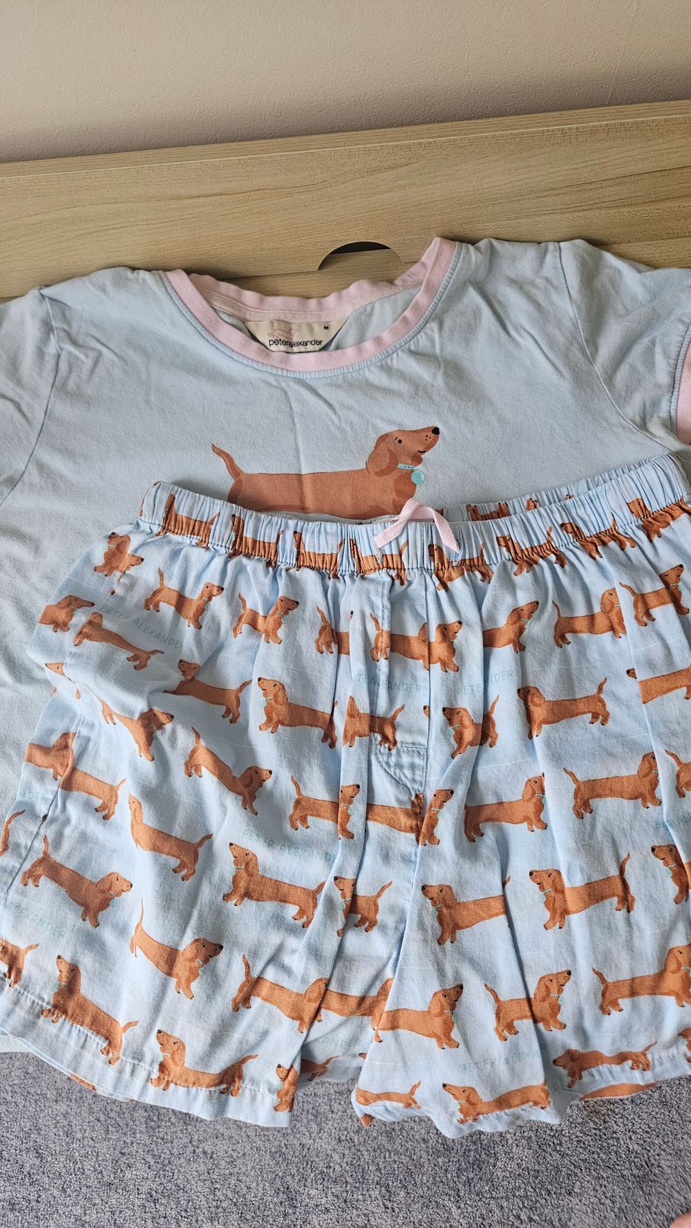 Peter Alexander Blue Dachshund Pyjama Set