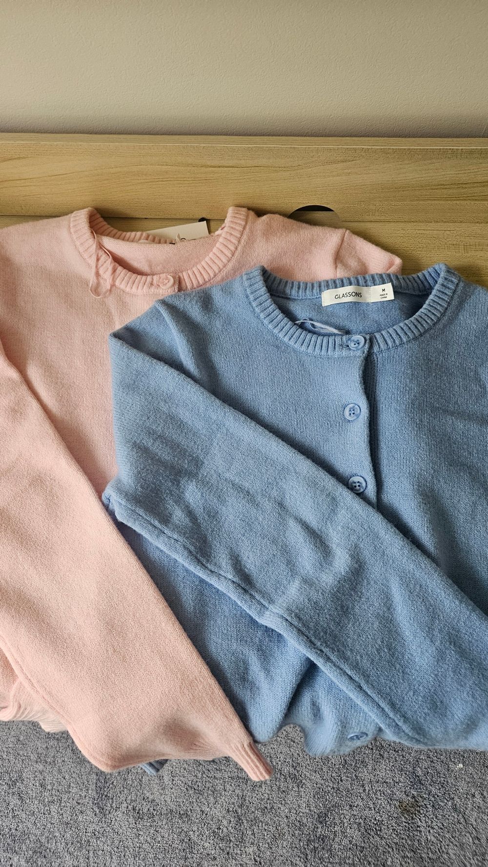 Glassons Pink And Blue Knit Cardigan