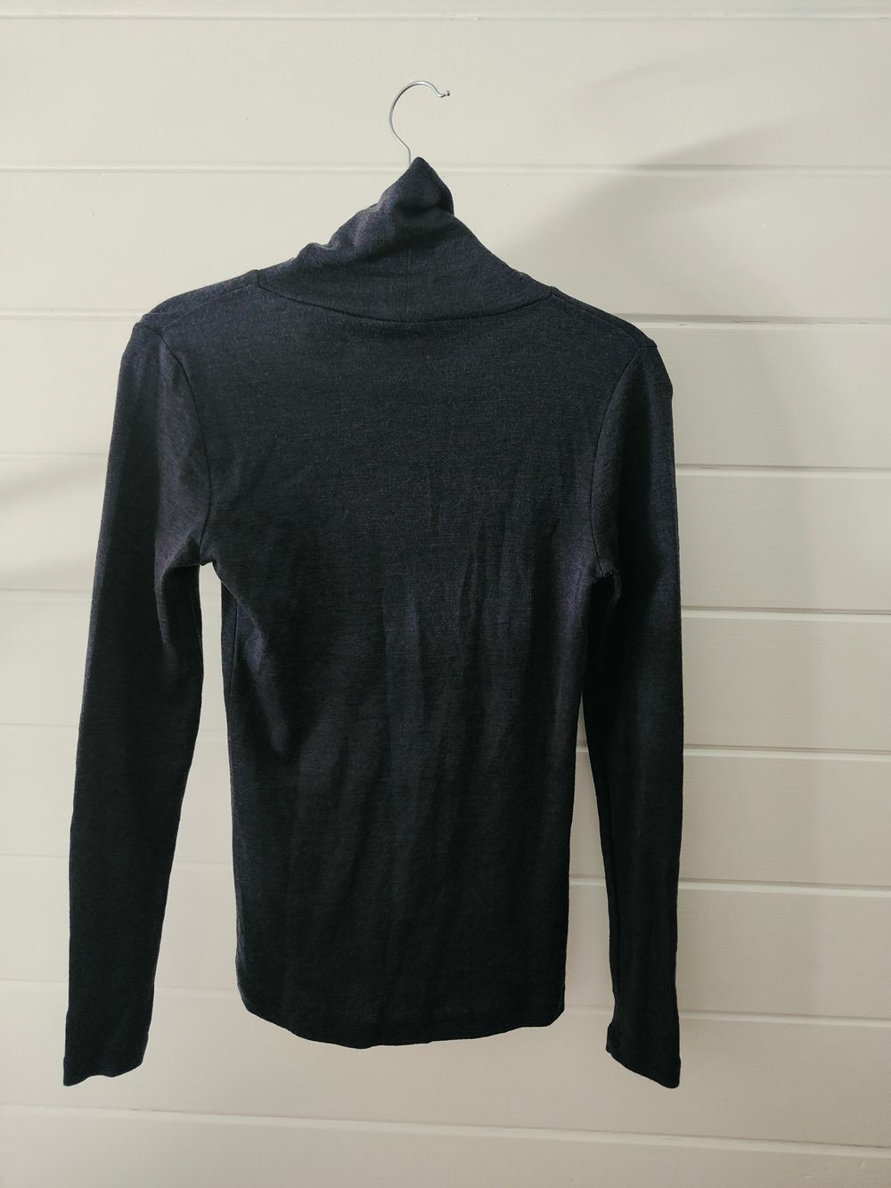 Navy Fleck Merino Turtle Neck