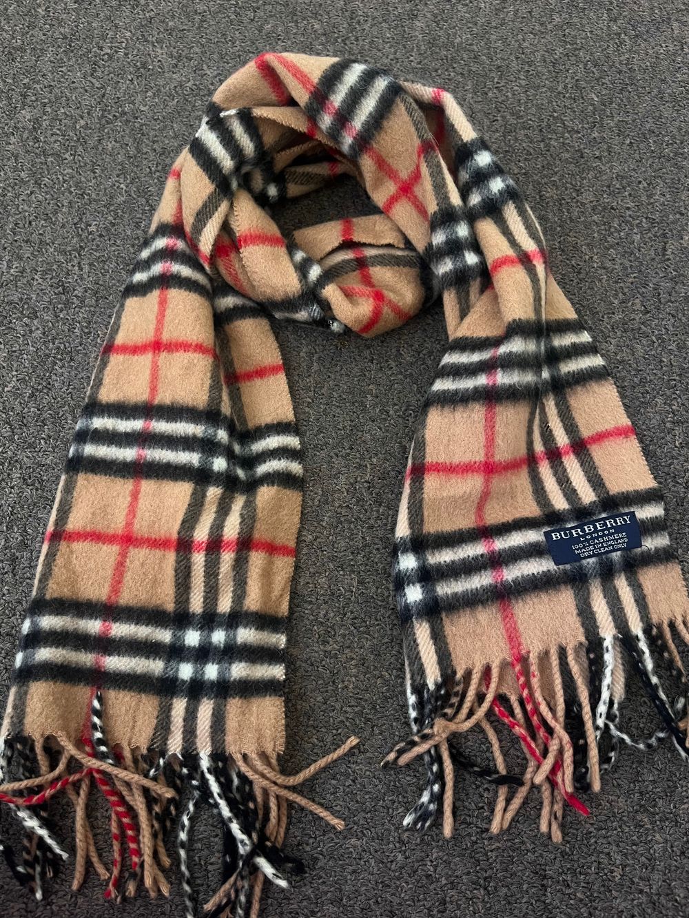 Authentic Burberry Check Tartan Scarf