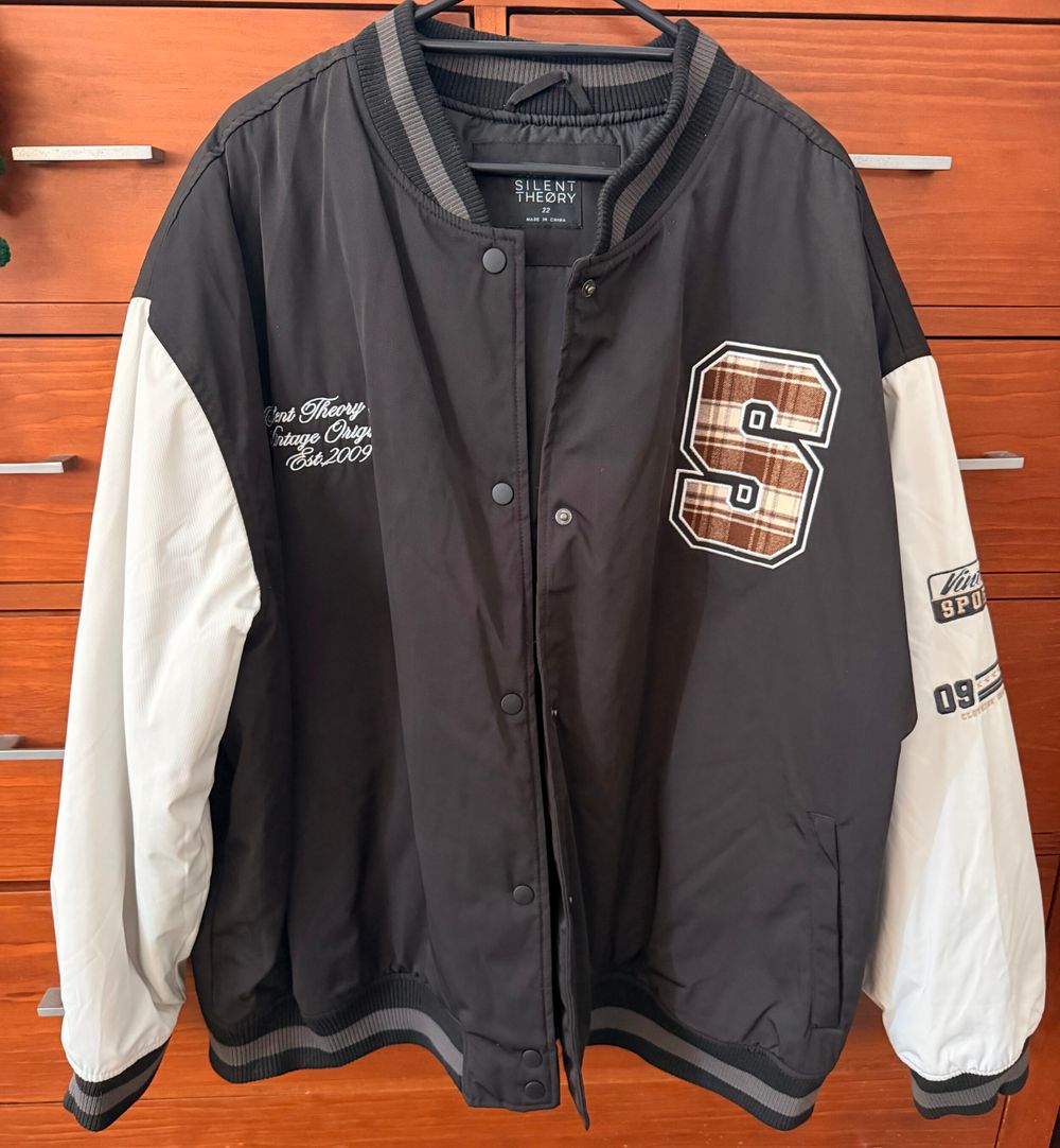 Silent Theory Black Varsity Jacket