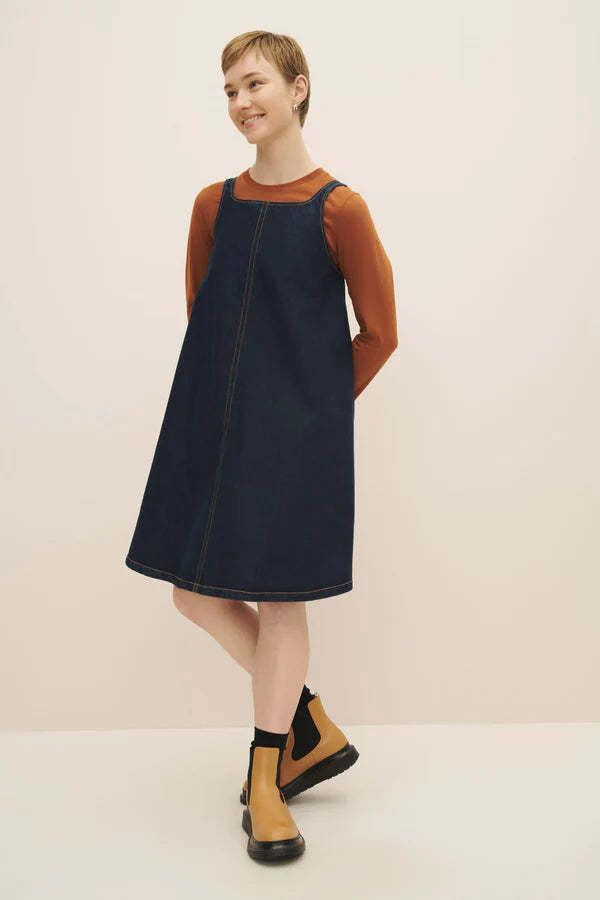 KOWTOW SWING DRESS INDIGO DENIM