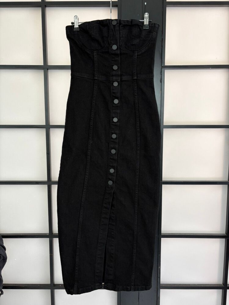 Zara - Zara Denim Bandeau Dress S on Designer Wardrobe