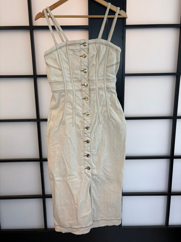 finders keepers denim dress Denim midi alia bhatt blue dress Upload_Date_6/11 Size (EU):36
