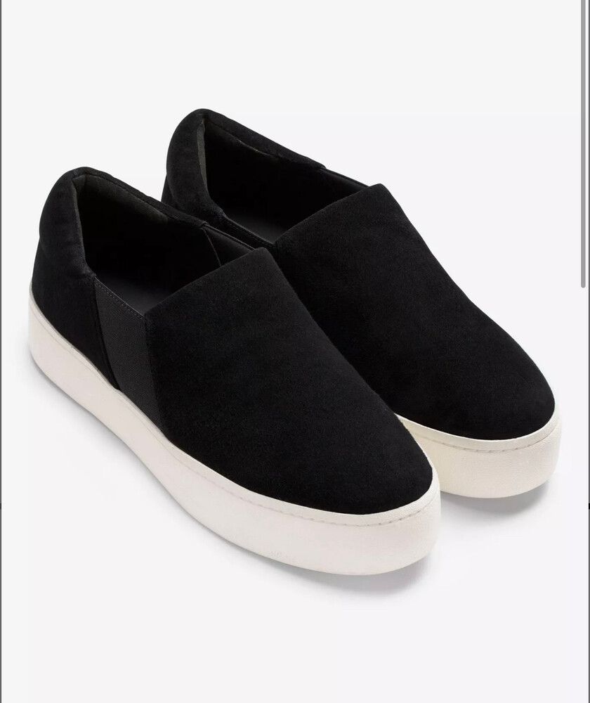 Vince Black Suede Trainers 10