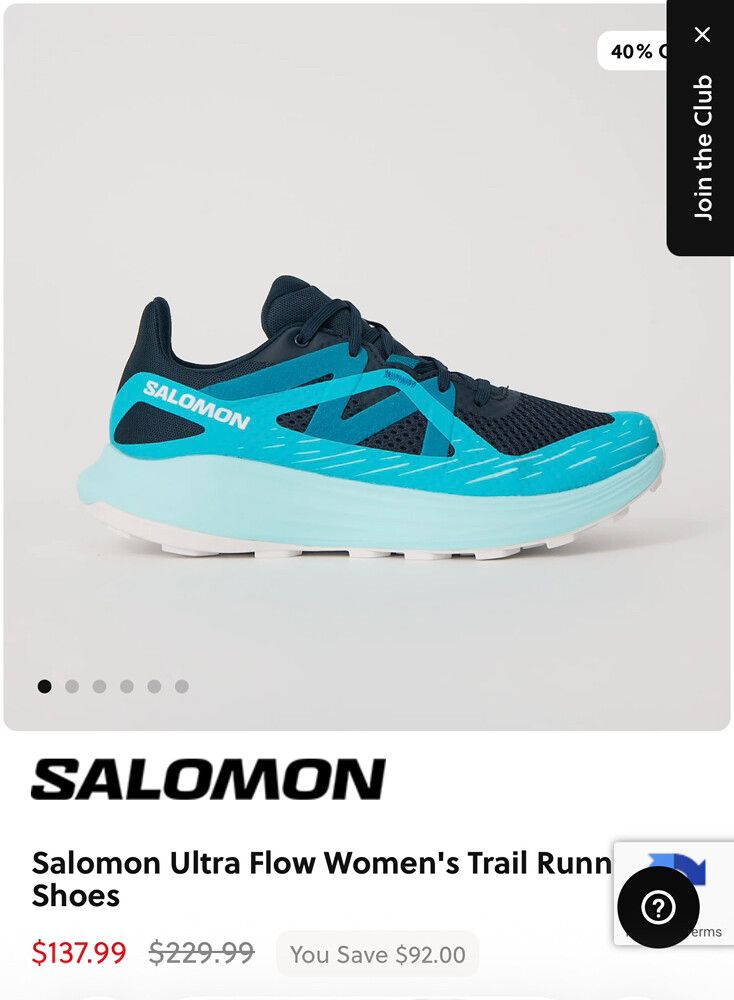 Salomon Blue Black Sneakers Size EU 40 / US8