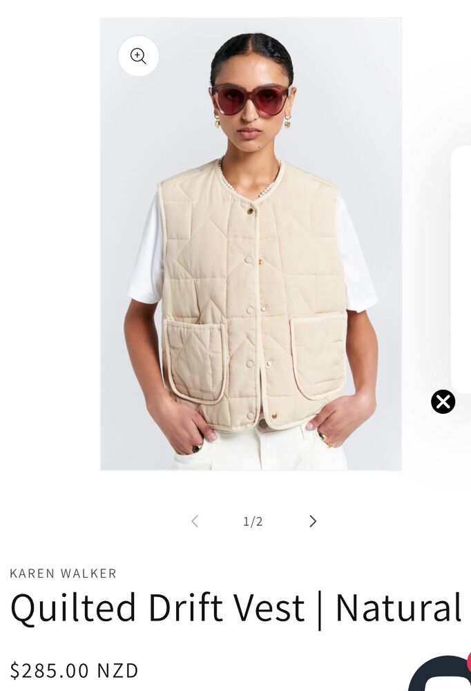 Karen Walker quilted vest