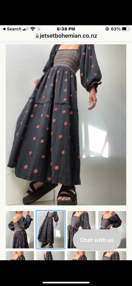 Free People - Free People Dahlia Embroidered Maxi Dress on Designer Wardrobe