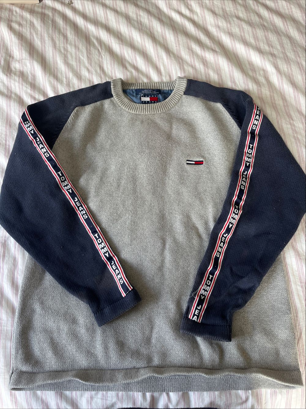 Tommy Jeans Grey and Blue Jumper