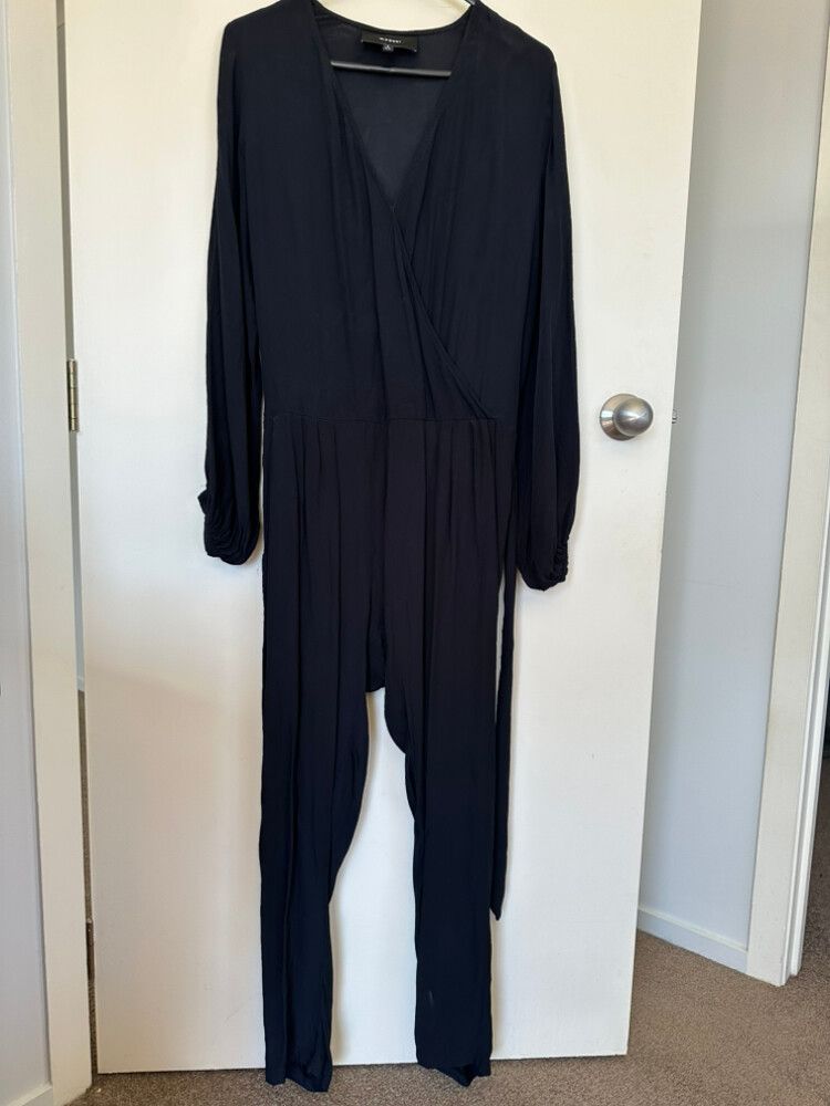 Moochi Black Wrap Jumpsuit
