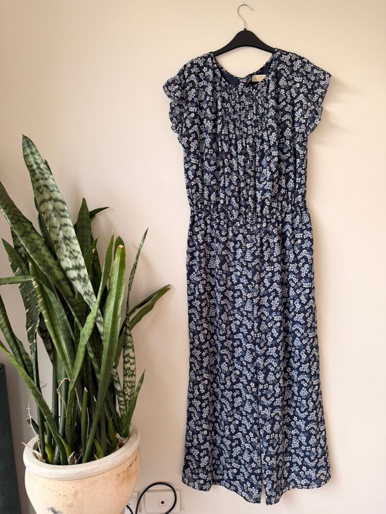 Michael Michael Kors Blue Floral Jumpsuit