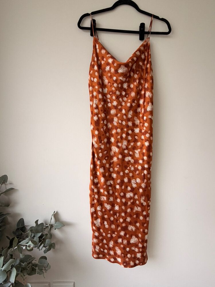 Bardot Orange cowl neck Midi Dress