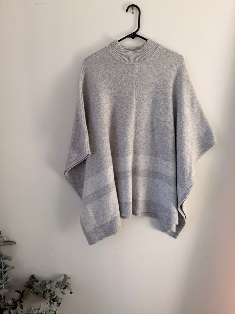 Forever New Grey Knit Poncho