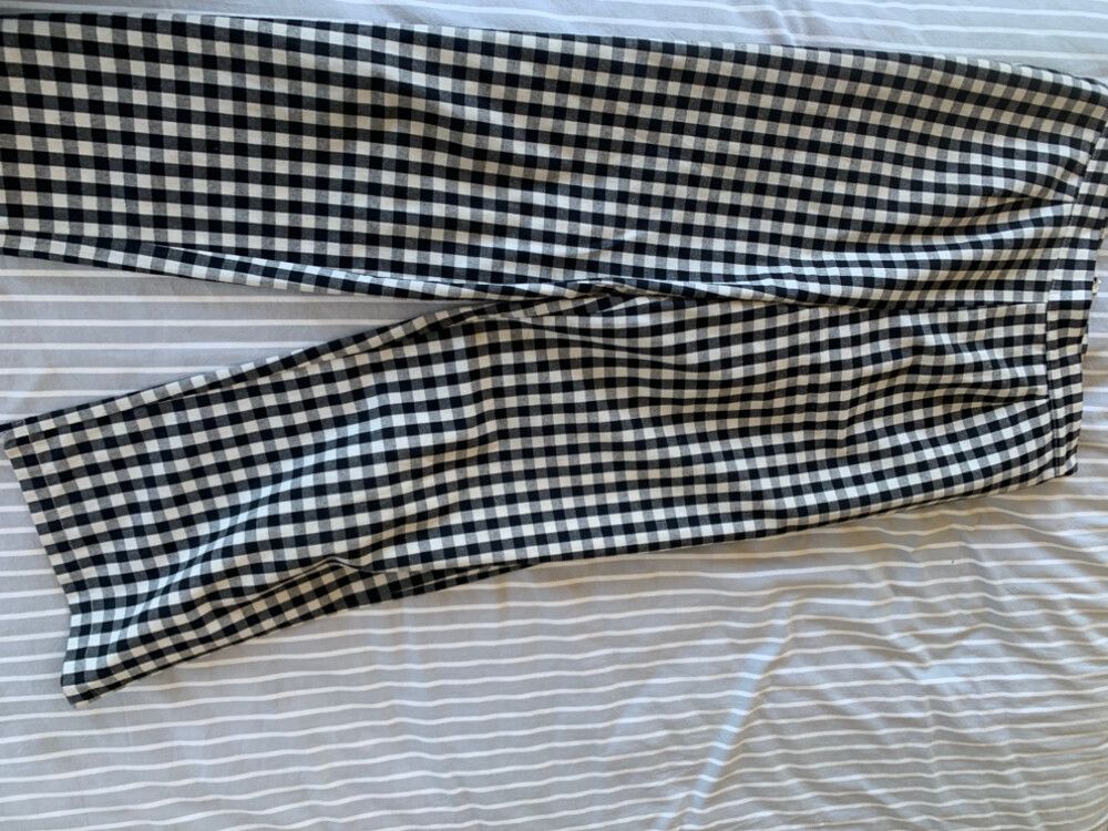 Atmos&Here Black White Gingham Pants Size 10