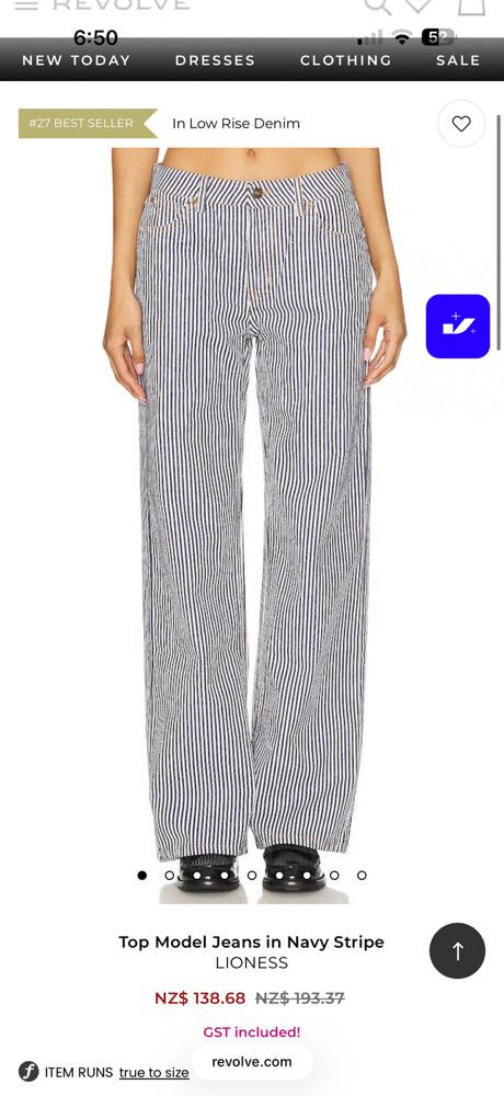 Lioness Striped Denim Jeans