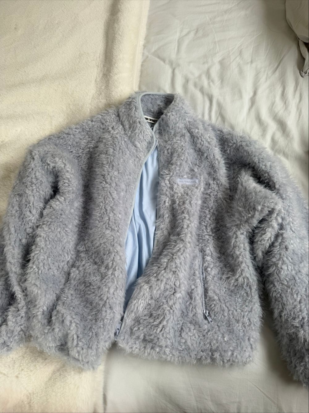 Mr Winston Grey Faux Fur Jacket