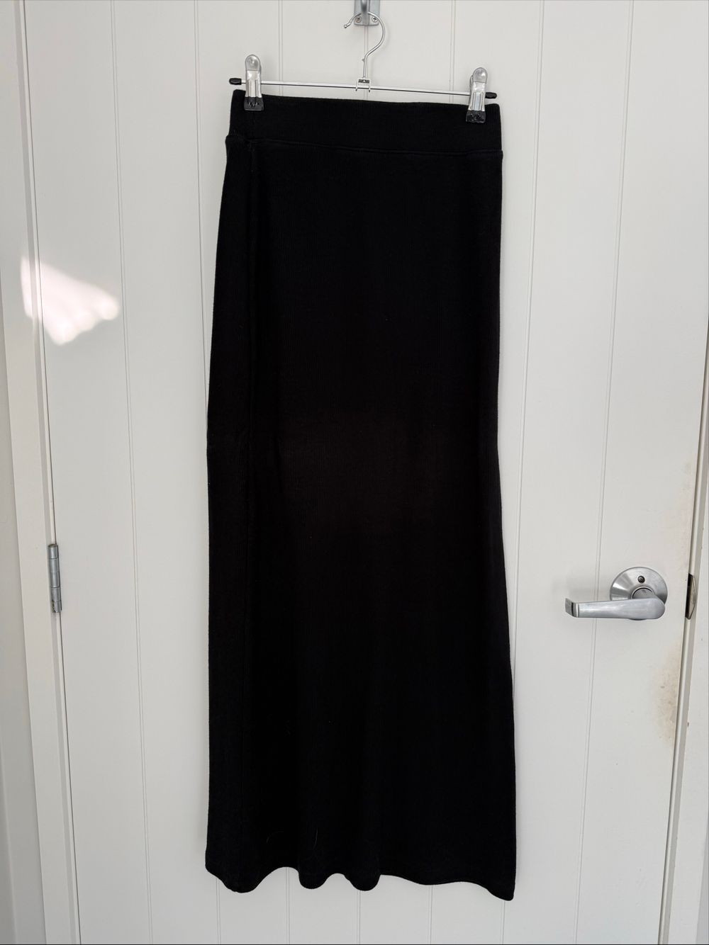 Black Knit Midi Skirt